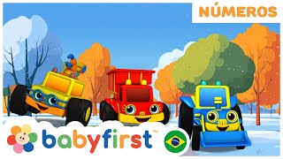 Contando de 1 a 10 com Carros de Corrida! | Aprenda os Números em Português | BabyFirst Brasil