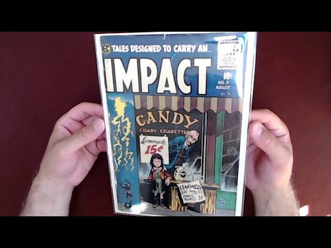 Reading Comic Books: Impact #3, 1955, EC Comics [See Timestamps, Live Stream, ASMR, Soft-Spoken] Video