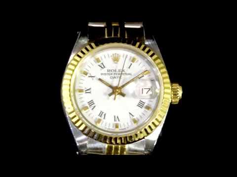 Lady's 18k Yellow Gold/Stainless Steel Rolex Datejust Automatic Wristwatch