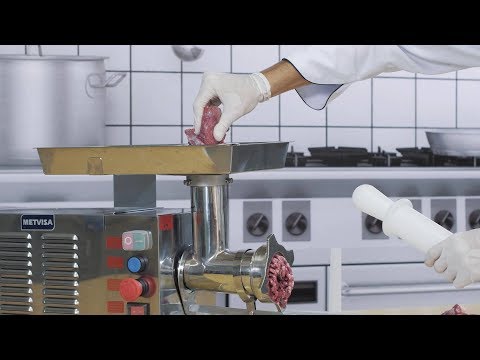 Miniatura do vídeo 4 - Moedor Picador de Carne PCL.22L Boca 22 1cv Inox Metvisa 220V