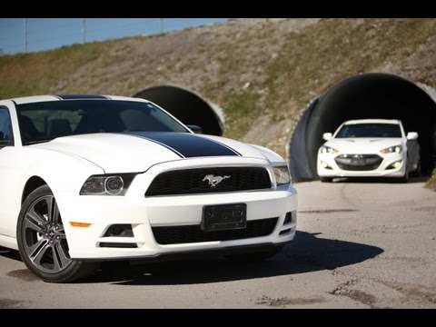 2013 Hyundai Genesis Coupe 3.8 Track vs 2013 Ford Mustang V6 Performance Package