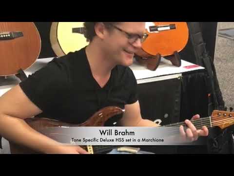 Will Brahm NAMM 2019 - Playing a Marchione Guitar w/ the Best HSS Strat Pickups by Tone Specific