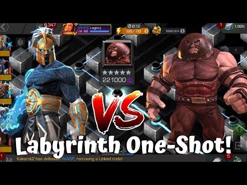 Aegon vs Labyrinth Juggernaut! One-Shot! 1k Combo Solo - Marvel Contest of Champions