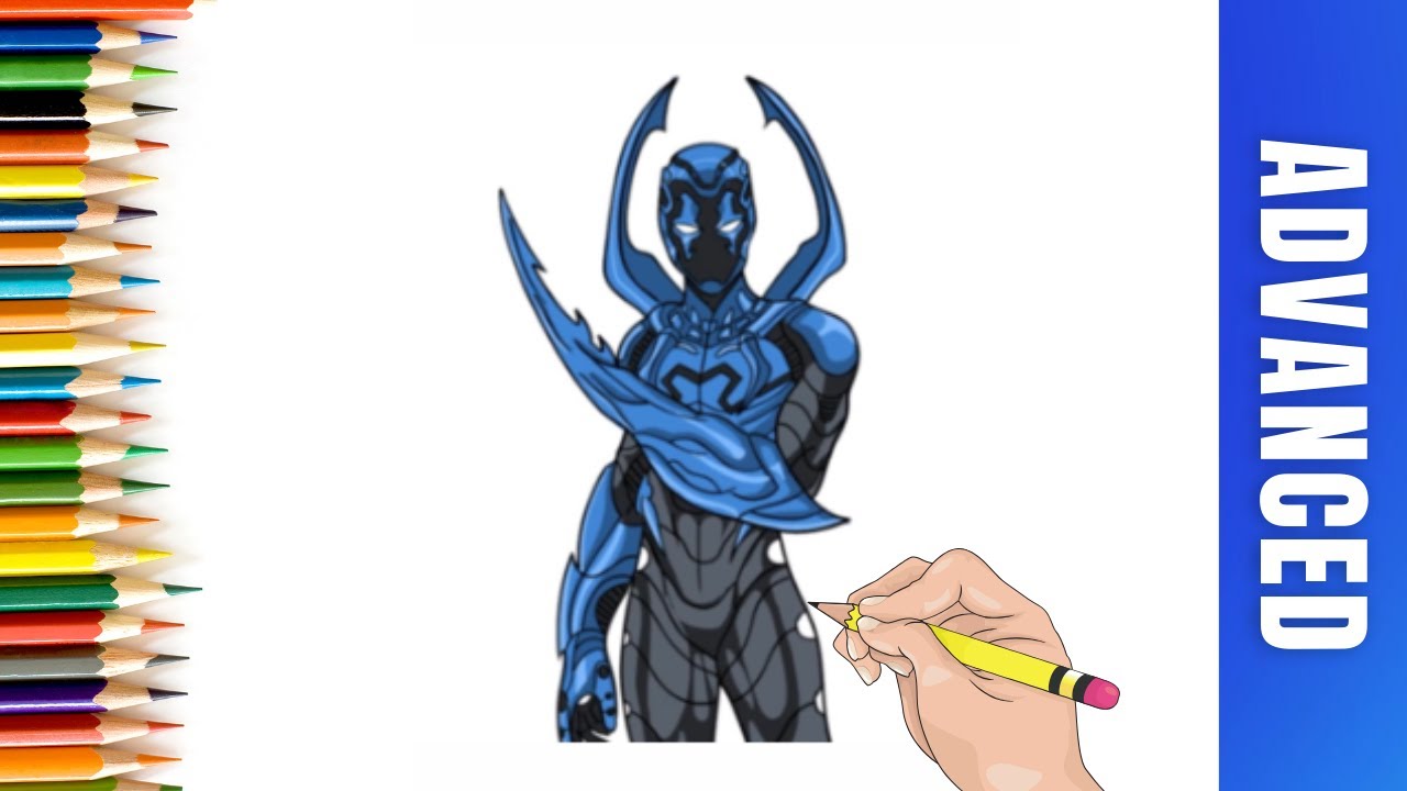 How To Draw the Blue Beetle for Kids