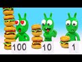 1 vs 100 layers of burger! - Kids Stories | Pea Pea Stop Motion Cartoon