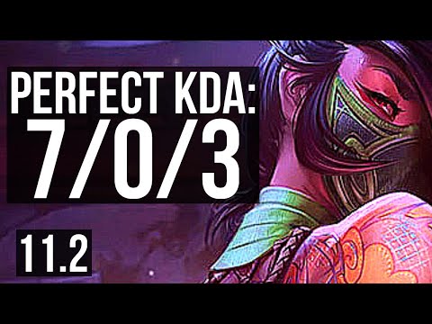 AKALI vs JAX (TOP) | 7/0/3, 65% winrate, Godlike | NA Master | v11.2