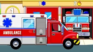Cars for Kids : My Town Fire Station Rescue | Fire Truck, Ambulance - Emergency Rescue App for Kids