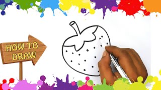 Strawberry drawing for kids | How to draw strawberry easy | Drawing easy
