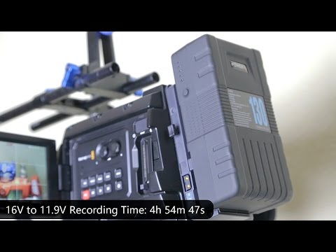 POWER-U BP-130S 14.4V 130Wh V-Mount Battery Tested on URSA Mini 4K