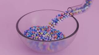 6,000 Colored Balls in Big Bowl animtion in Blender || Blender  Run Animation