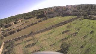 preview picture of video 'Helicopter MJX F45 flying above the abandoned village around Tarragona, Spain'