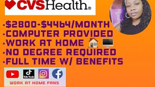 Make $2800-$4464/month to provide work at home customer Service