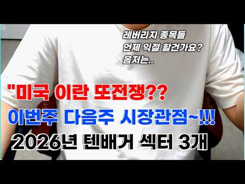 미국 이란 또전쟁? 이번주 다음주 시장관점 2026년 미국주식 텐베거 섹터 여기서 나온다