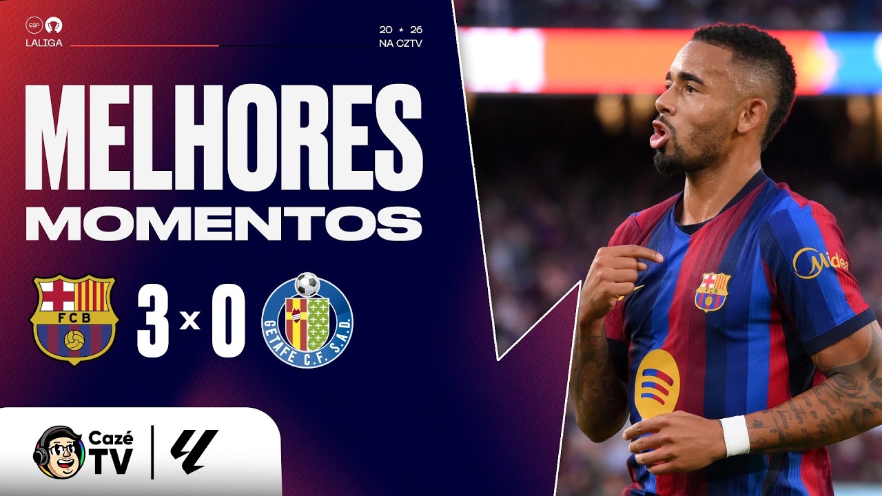MELHORES MOMENTOS: BARCELONA 3 X 0 GETAFE | LALIGA 26/27 | 8ª RODADA
