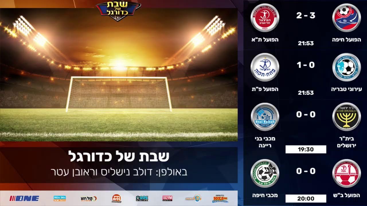 שידור חי | שבת של כדורגל 10.1.26