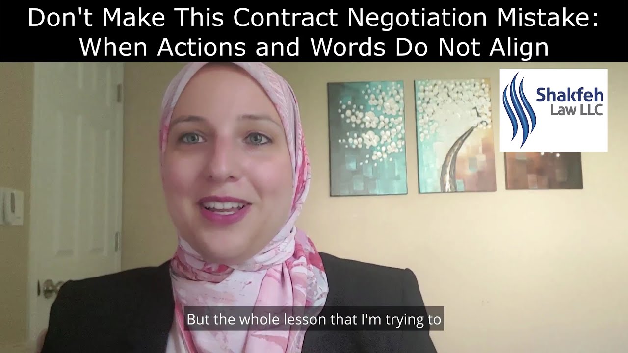 Contract Negotiation Mistake: When Words Contradict Actions | DuPage Contract Attorney