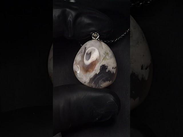 اكسسوار تعليقة حجر عقيق وردة الربيع الخام الطبيعي...