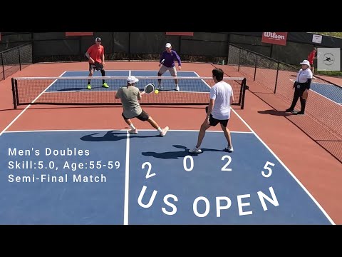 Men's Doubles Skill: 5.0, Age: 55-59 - Semi-Final Match - US OPEN Pickleball Tournament 2025