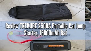 Review TREKURE 2500A Portable Car Jump Starter, 16800mAh Battery Booster for 12V Vehicles (Up to 8.0