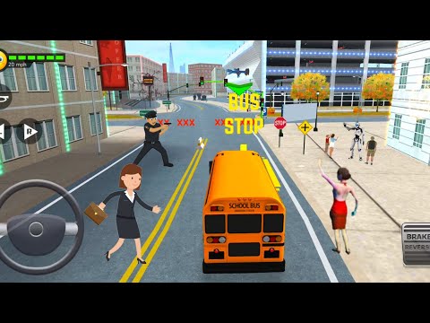 City High School Bus 2021 Driving Simulator | Transport Children To School PRO - Android GamePlay 01