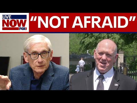 Video | Wisconsin Gov. Evers tells Trump border czar Tom Homan he's "not afraid" over ICE guidance