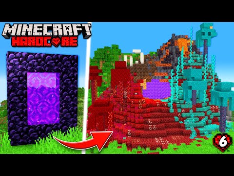 I Transformed the NETHER PORTAL In Hardcore Minecraft! (#6)
