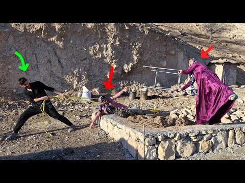 Jealousy Explodes: The First Woman's Attack and Ali's Attempt to Protect the Second Woman!