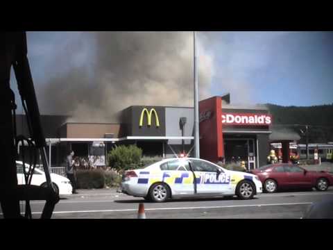 Mcdonalds fire silverstream,wellington