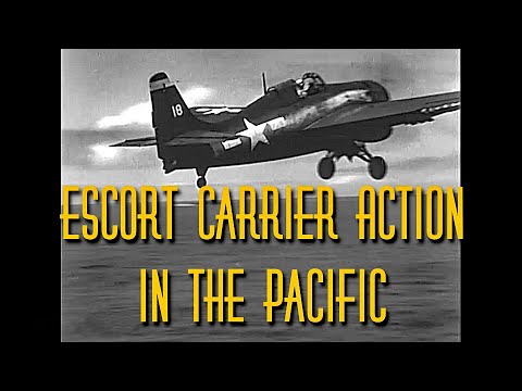 Escort Carriers in Action - Windham Bay USS Makin Island Typhoon Connie Okinawa FM-2 TBM F4U