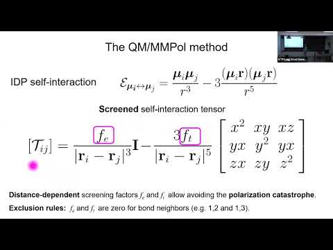 CMSP Lesson Series (Atomistic Simulation Seminar Series): Polarizable embedding QM/MM: (...)