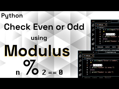 Python Program To Check Even Or Odd Number Using Modulus Operator Python For Beginners