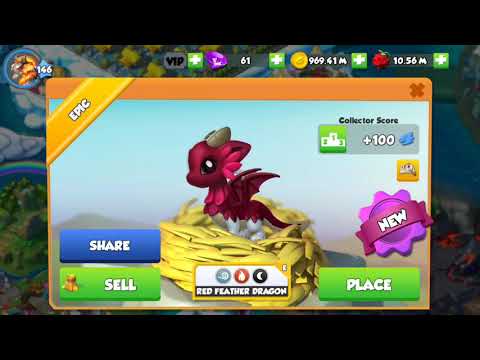 Hatching red feather dragon