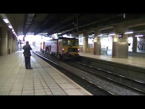 Colas Rail Tamper passes Manchester Victoria 03/01/14