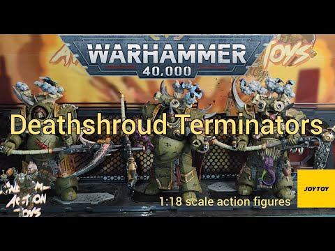 Warhammer 40k Death Guard Deathshroud Terminators. Wow, right up there amongst Joytoy's best!