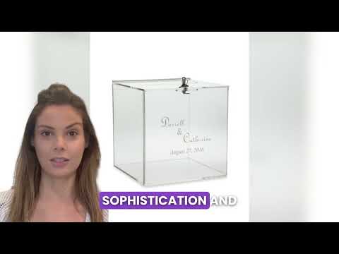 Engraved Wedding Donation Box with Lock