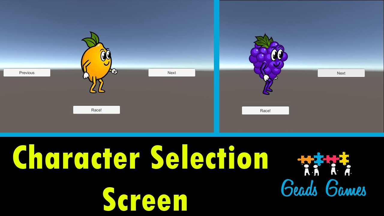 Character Selection Screen - Unity Tutorial - 2019