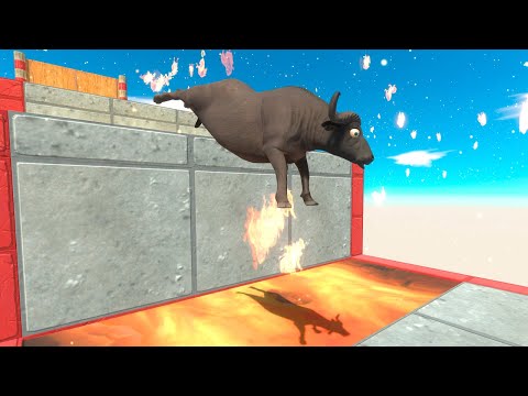 Long Jump Over Lava - Animal Revolt Battle Simulator