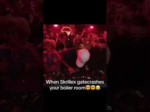 Skrillex crashes Ahadadream's insane boiler room! 🤯 #dubstep #rave #techno