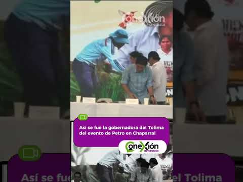 Así se fue la gobernadora del #Tolima del evento de #Petro en #Chaparral