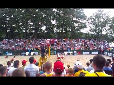 Kantor Łosiak - Saxton Schalk 2nd set (05.07.2013) at FIVB World Championships Mazury 2013