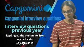 Capgemini interview question 2025 | crack Capgemini 2025 | exact questions Capgemini exceller