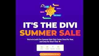 Divi Summer Sale 2023 is here | DIVI Theme Huge discount 2023