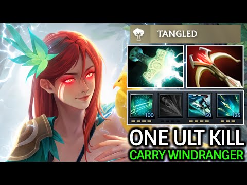 Carry Windranger One ULT Kill – First Item Mjollnir Dota 2