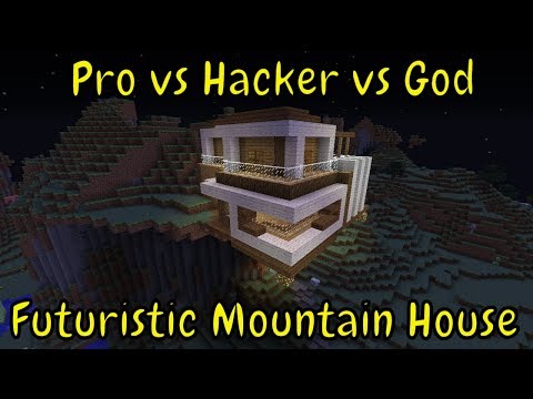WetMine Minecraft - FAMILY FUTURISTIC MOUNTAIN HOUSE : PRO vs HACKER vs GOD in Minecraft Battle