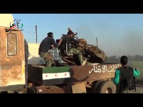 استهداف مقرات النظام في تل الخضر في ريف درعا برشاش 14.5 من قبل كتائب الأنصار