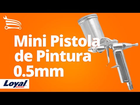 Mini Pistola de Pintura de Gravidade com Bico de 0.5mm - Vídeo