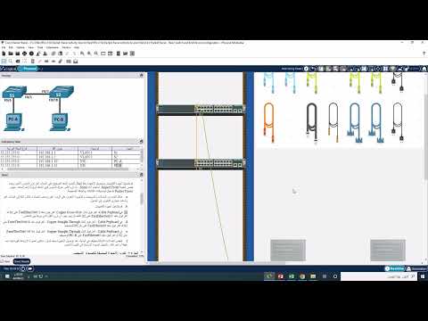 معمل سيسكو 2.9.2 (CCNA) 2 9 2 Packet Tracer Basic Switch and End Device Configuration  Physical Mode