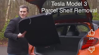 Tesla Model 3 Parcel Shelf Removal