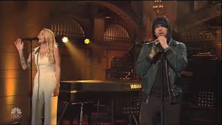 Eminem and Skylar Grey Perform ‘Walk on Water,’ ‘Love The Way You Lie’ on ‘Saturday Night Live’