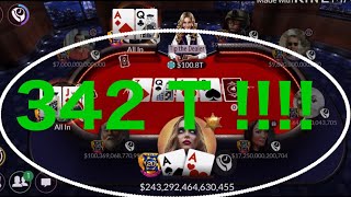 WIN 342T ON TABLE || NICE WATCHING || THE COMPETITION RESULTS || ZYNGA POKER